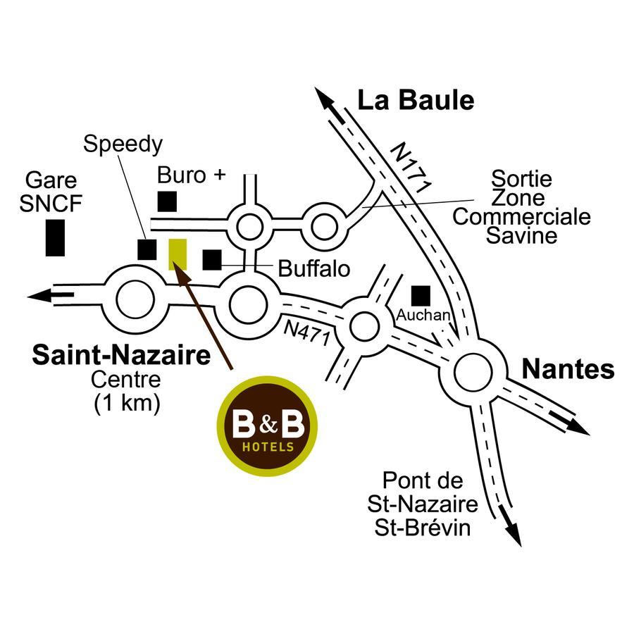 B&B Hotel Saint-Nazaire Trignac Zewnętrze zdjęcie